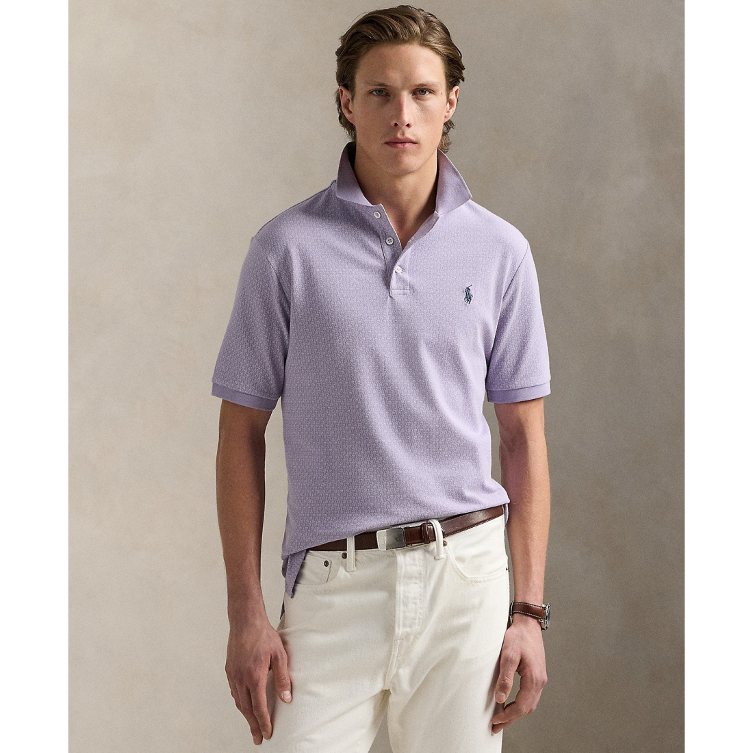 'Classic-Fit Stretch Mesh Polo Shirt' pour Hommes
