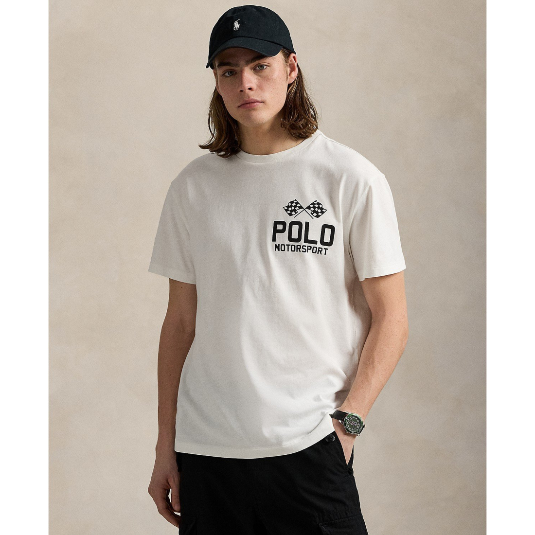 'Classic-Fit Slub Jersey Graphic T-Shirt' pour Hommes