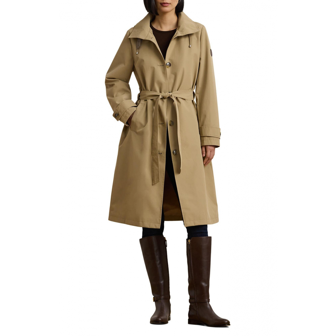 Manteau à ceinture 'Removable Hood' pour Femmes