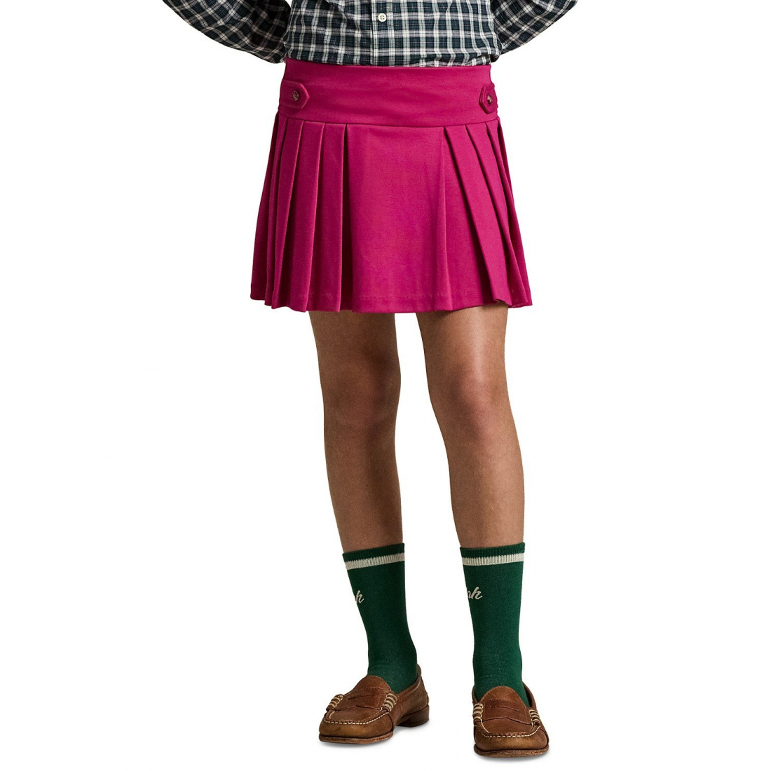 'Big Girls Pleated Ponte Skort'