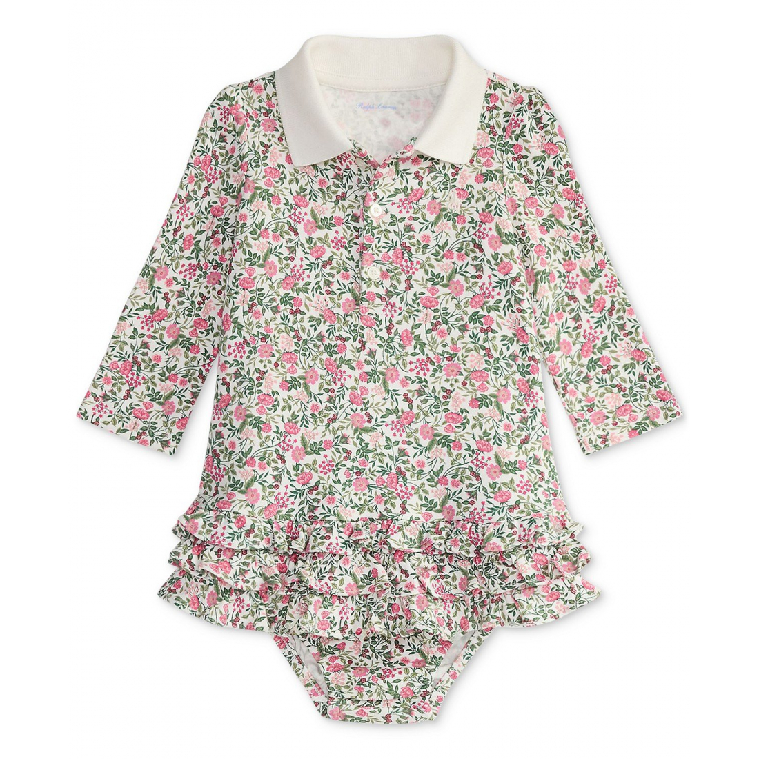 'Baby Girls Ruffled Floral Dress'