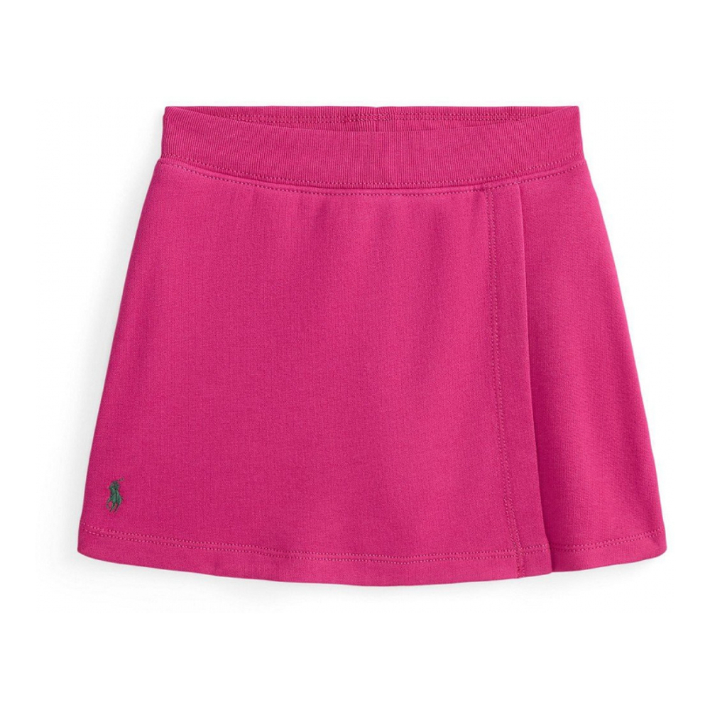 'Toddler and Little Girls Faux-Wrap Fleece Skort'