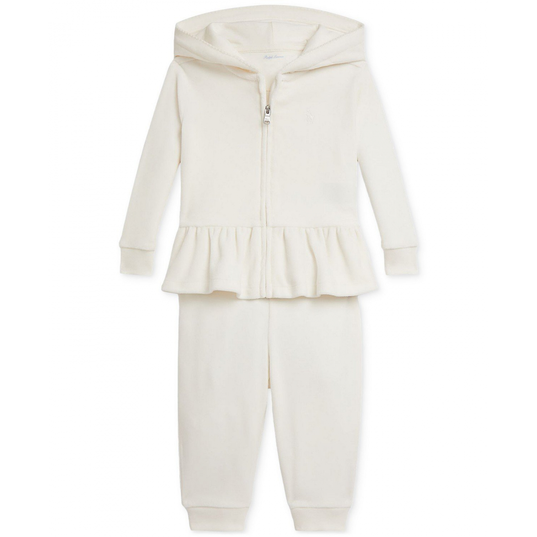 'Baby Girls Velour Hoodie & Jogger Pant Set'