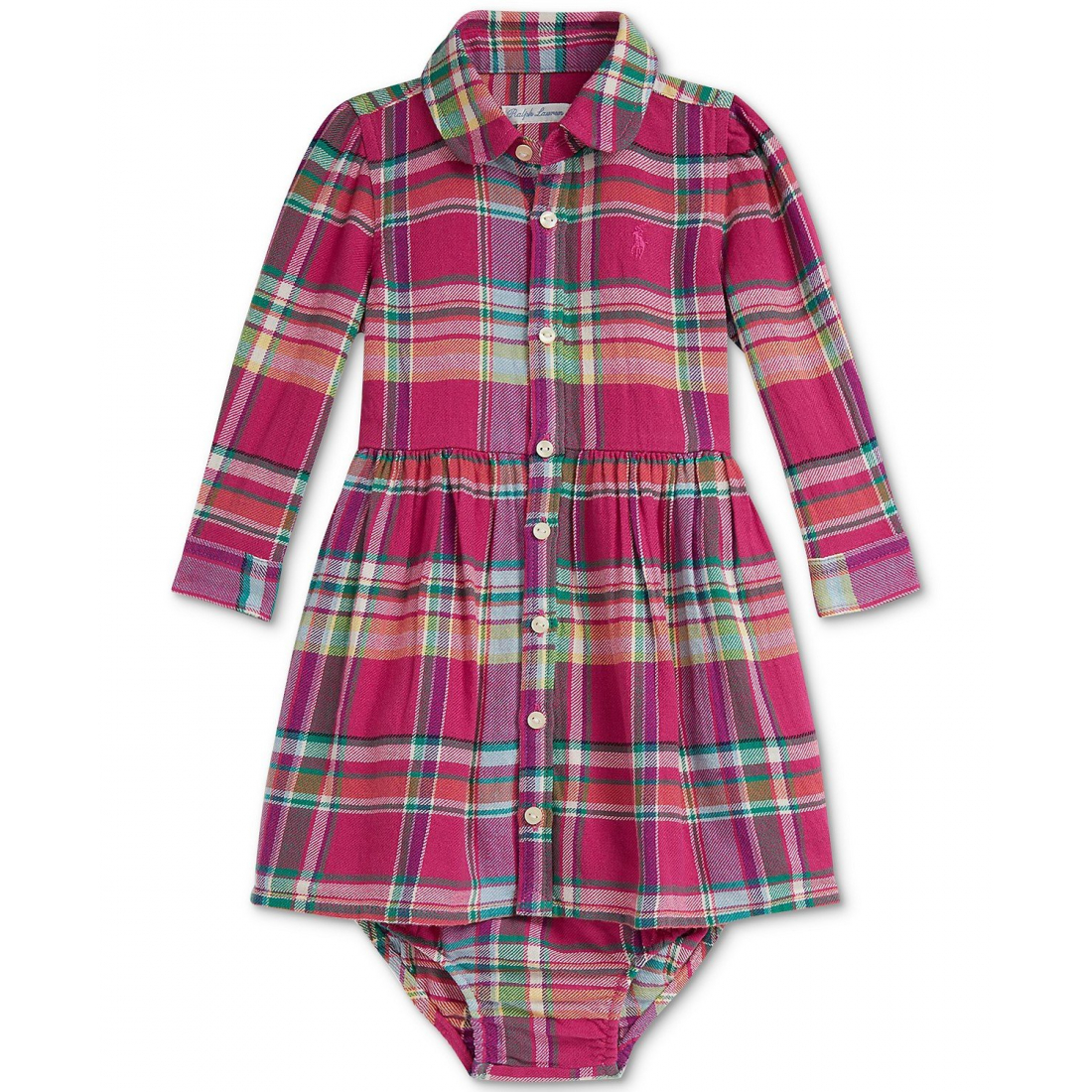 'Baby Girls Plaid Fit & Flare Dress'