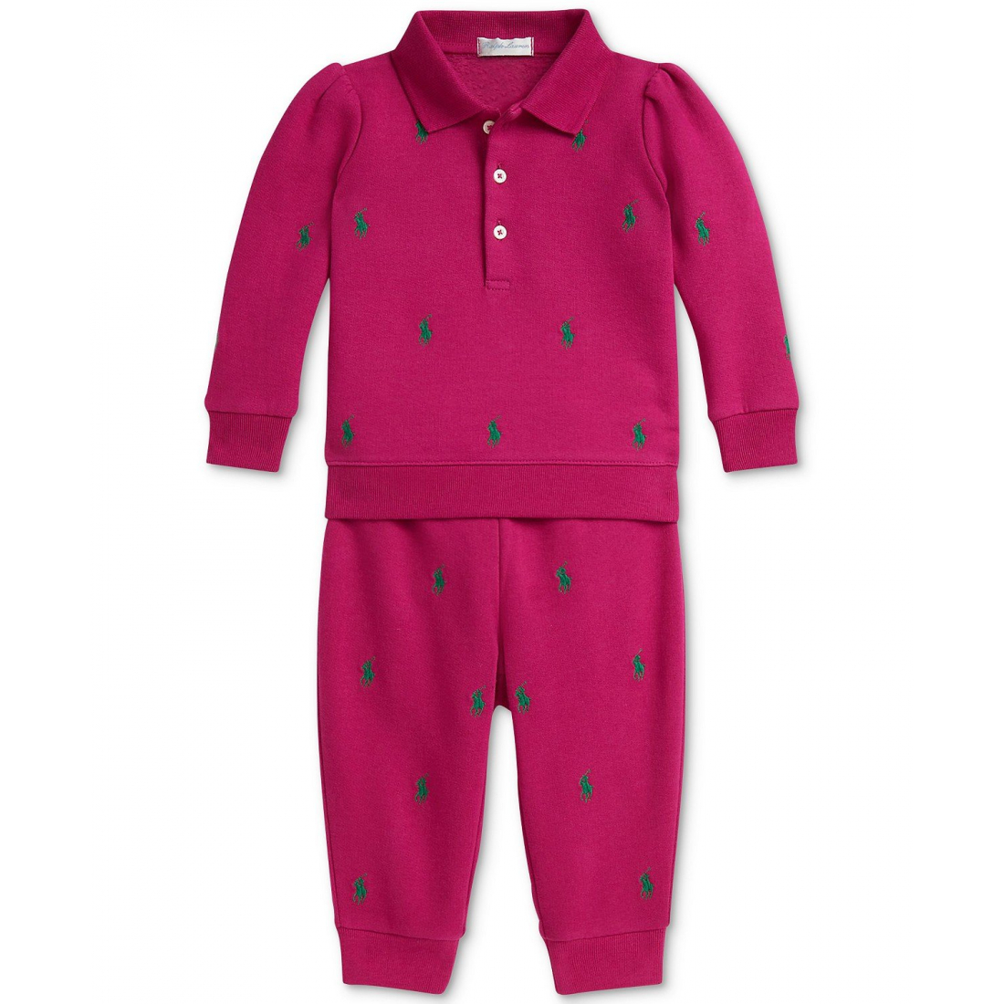 'Baby Girls Fleece Sweatshirt & Pant Set'
