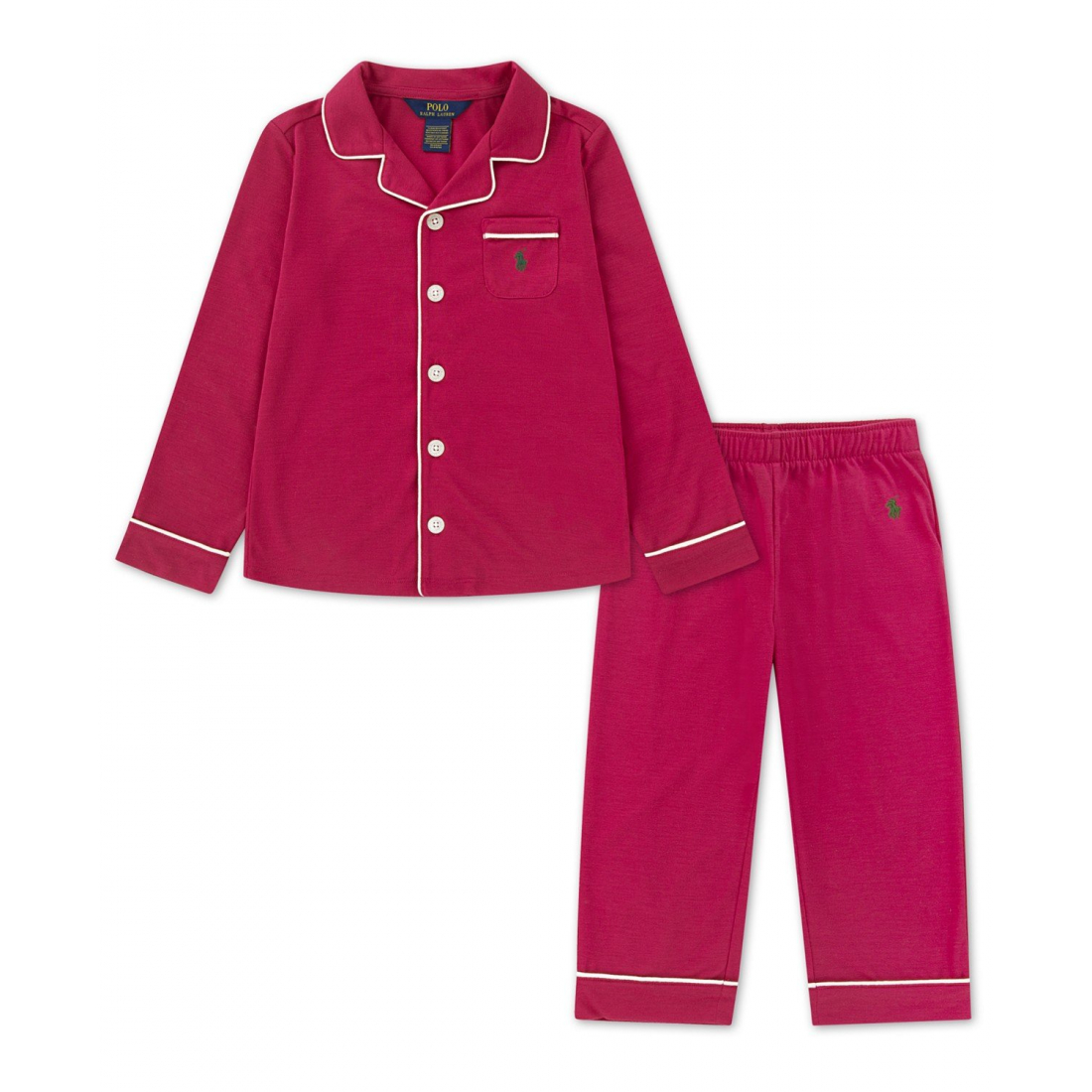 'Girls' 4-7 Button Up Coat and Pants, 2-Piece Set'