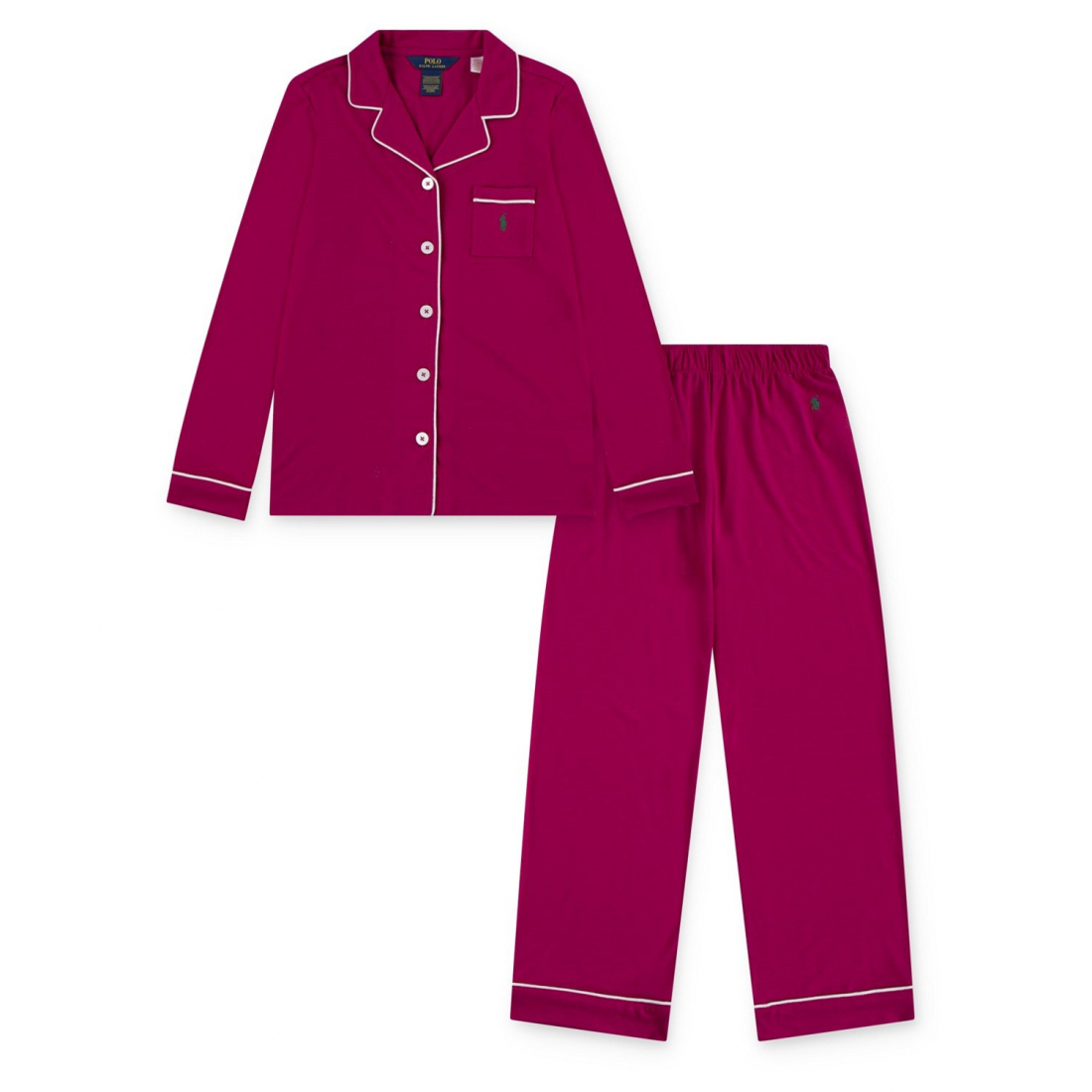 'Girls' 7-16 Button Up Shirt and Pants Pajama, 2-Piece Set'