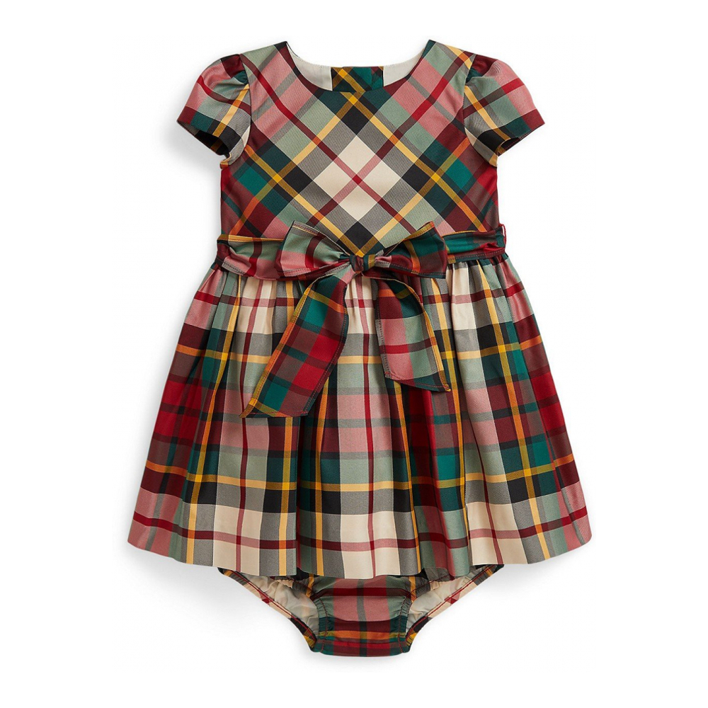 'Baby Girls' Plaid Twill Dress and Bloomer'