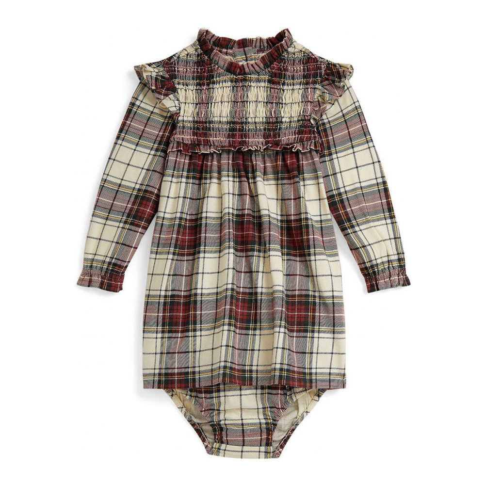 'Baby Girls' Plaid Cotton Jersey Dress and Bloomer'