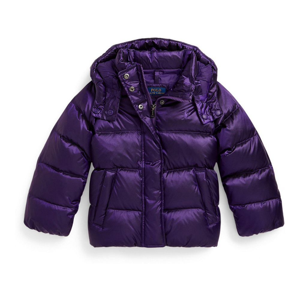 'Girls' 2T-6X Metallic Long-Sleeve Hooded Jacket'