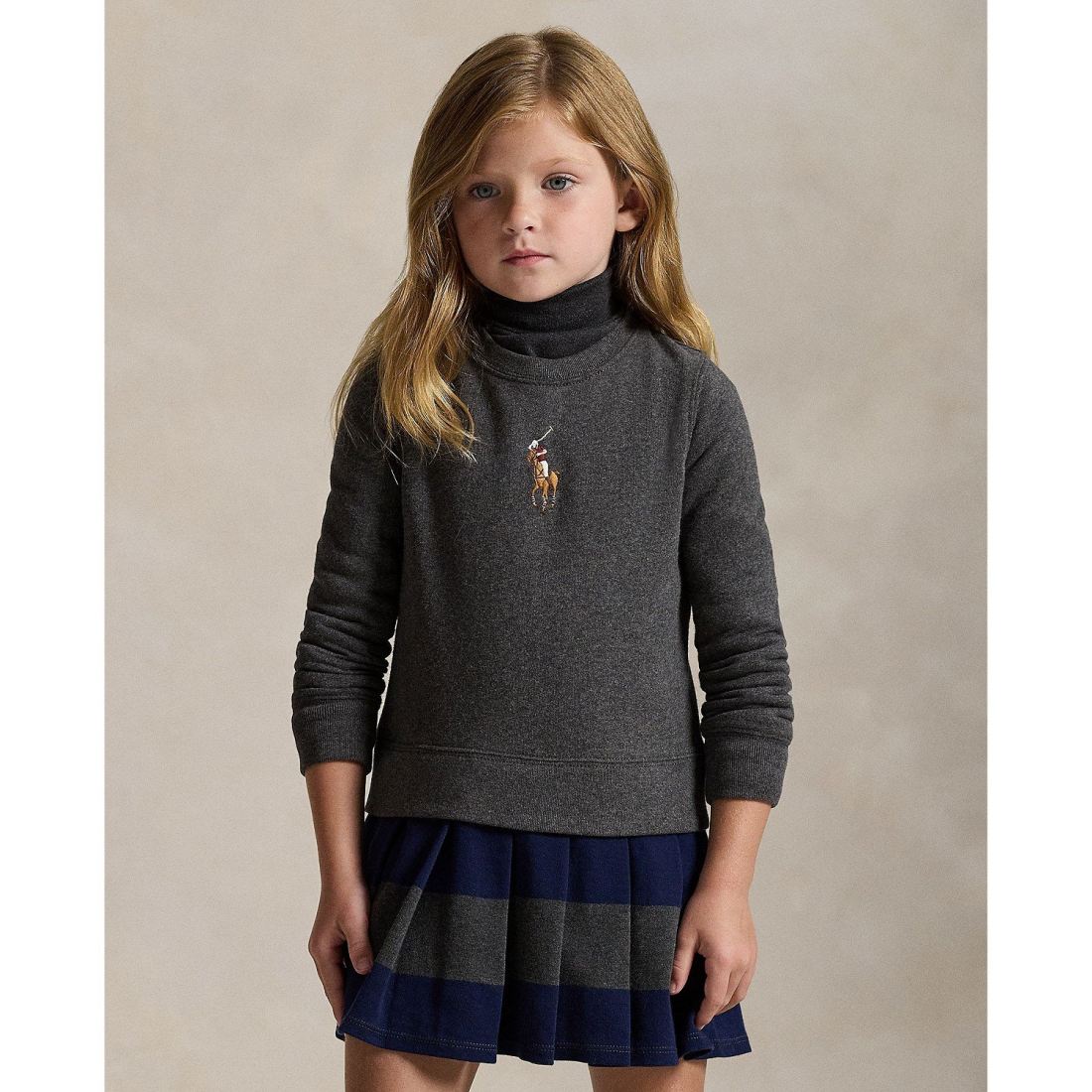 'Girls' 2T-6X Big Pony Pull-on Sweatshirt Dress'