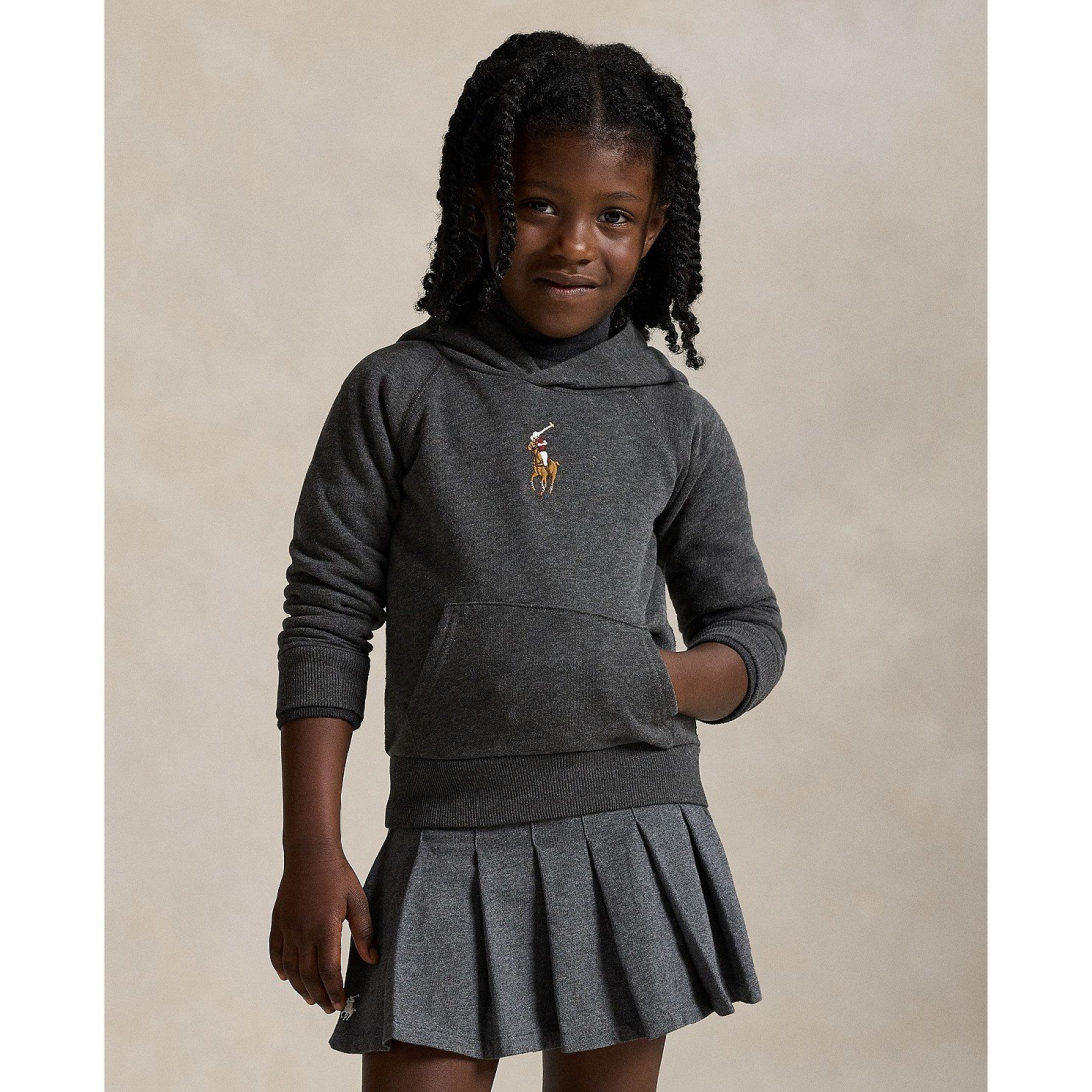 'Girls' 2T-6X Big Pony Long Sleeves Hoodie'