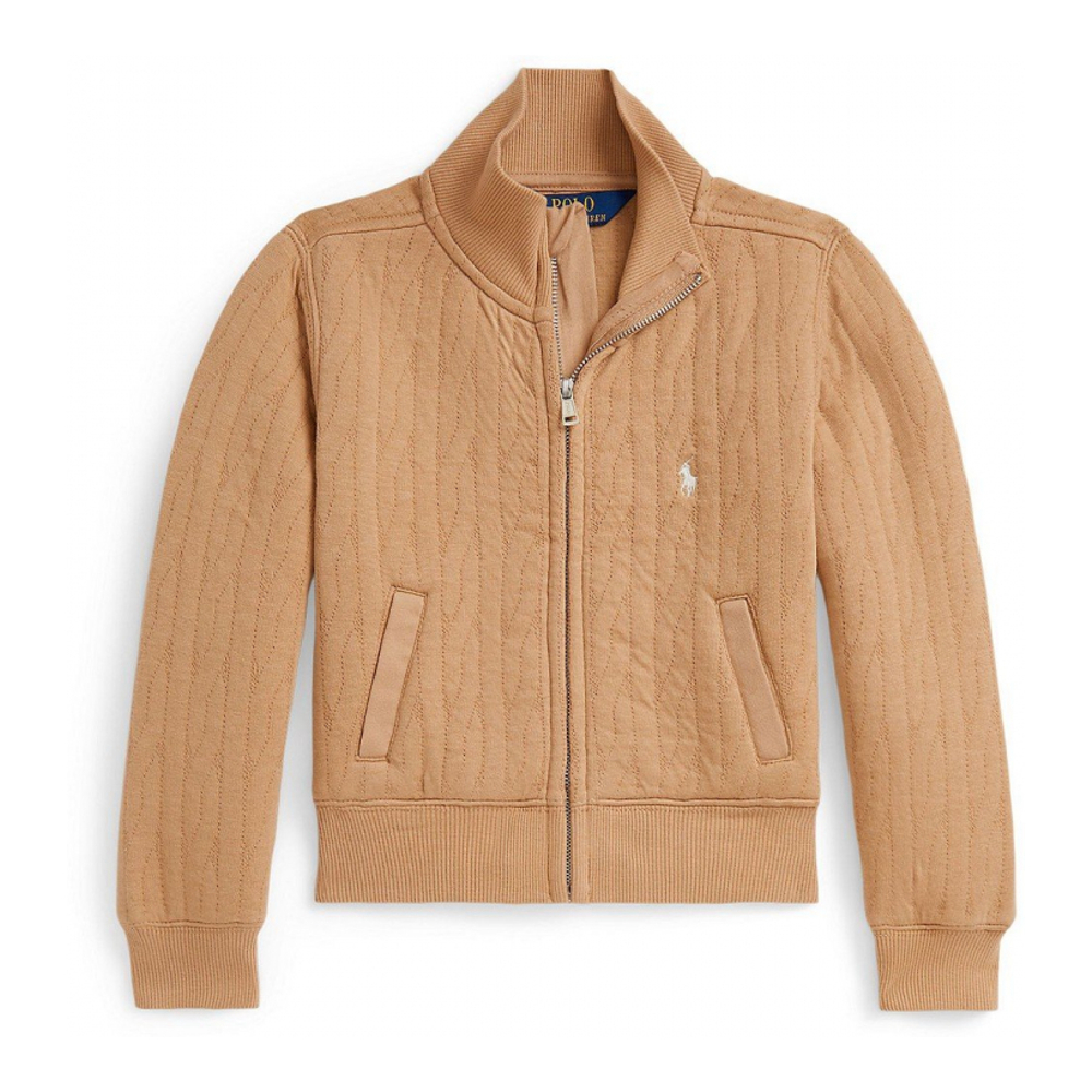 'Girls' 2T-6X Collar Quilted Jacket'