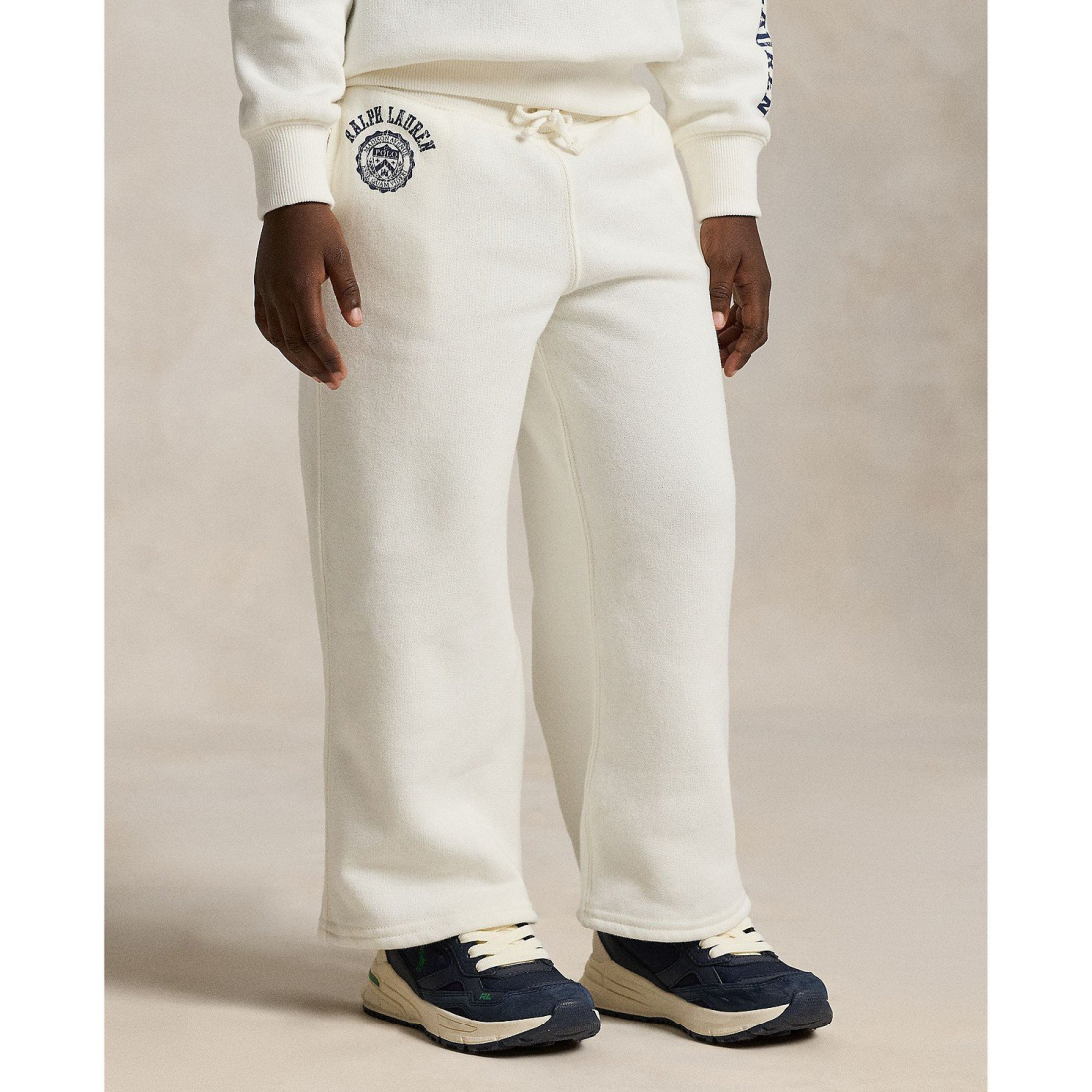'Girls' 2T-6X Logo Crest Wide-Leg Pants'