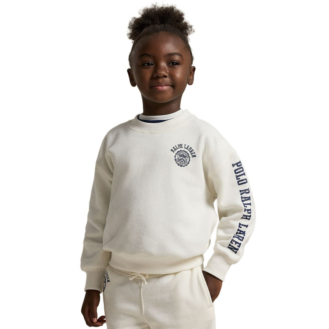 'Girls' 2T-6X Logo Crest Crewneck Sweatshirt'