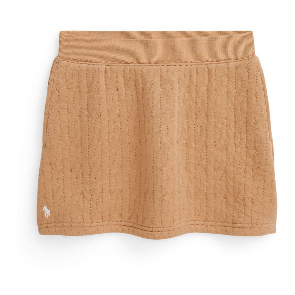 'Girls' 7-16 Quilted Cable-Motif Skirt'