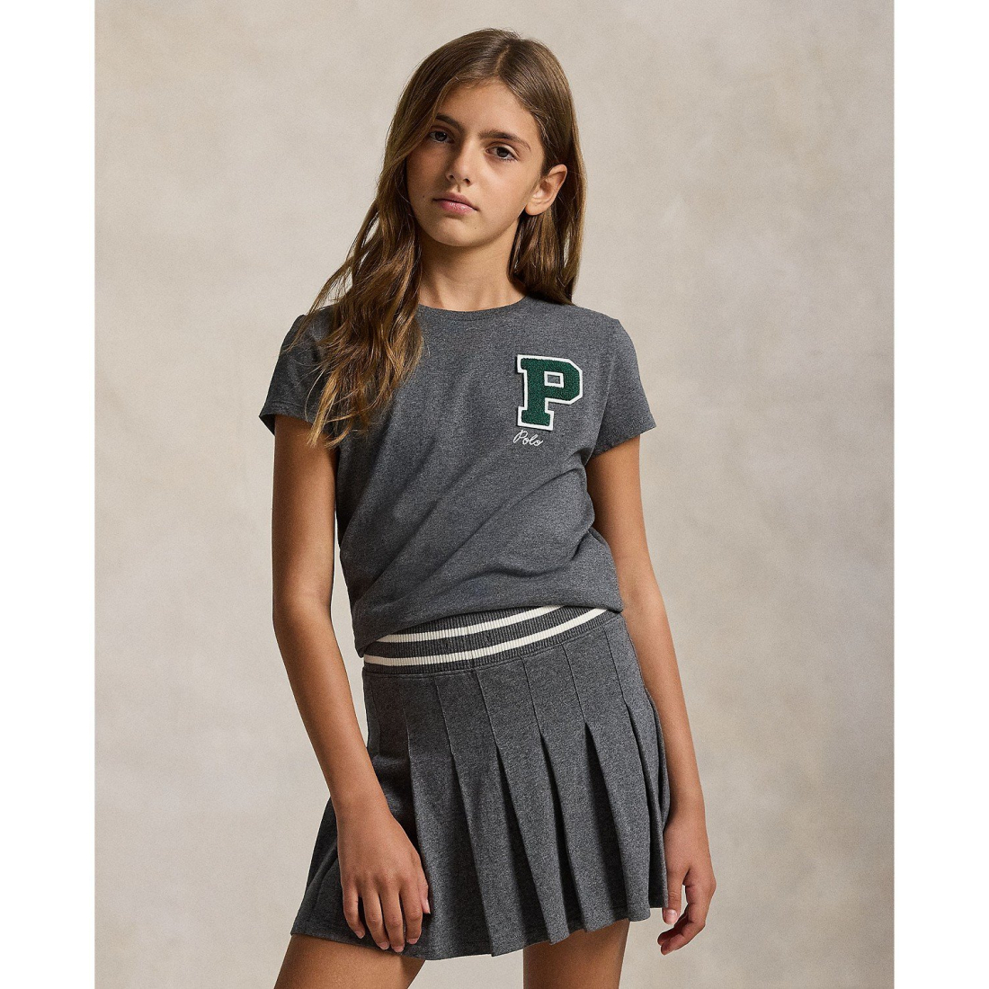 'Girls' 7-16 Letterman Short Sleeve T-Shirt'