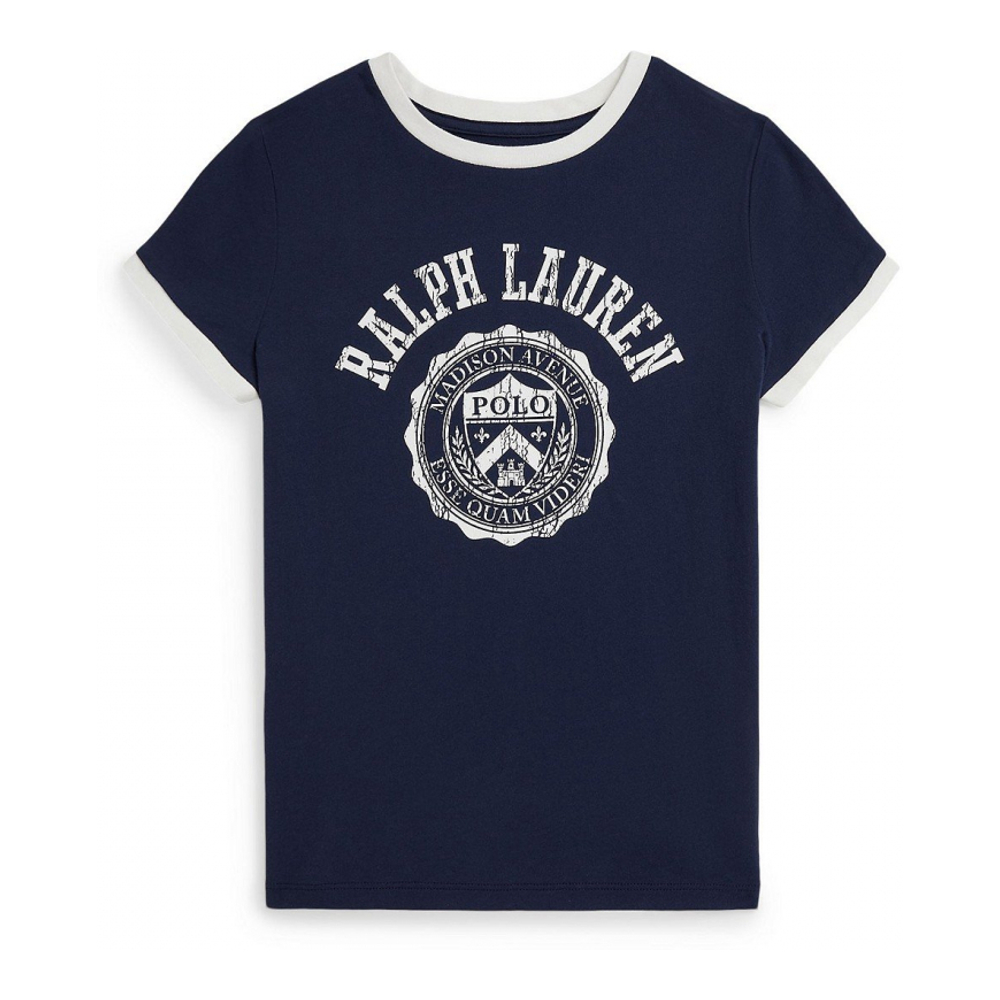 'Girls' 7-16 Logo Crest Crewneck T-Shirt'