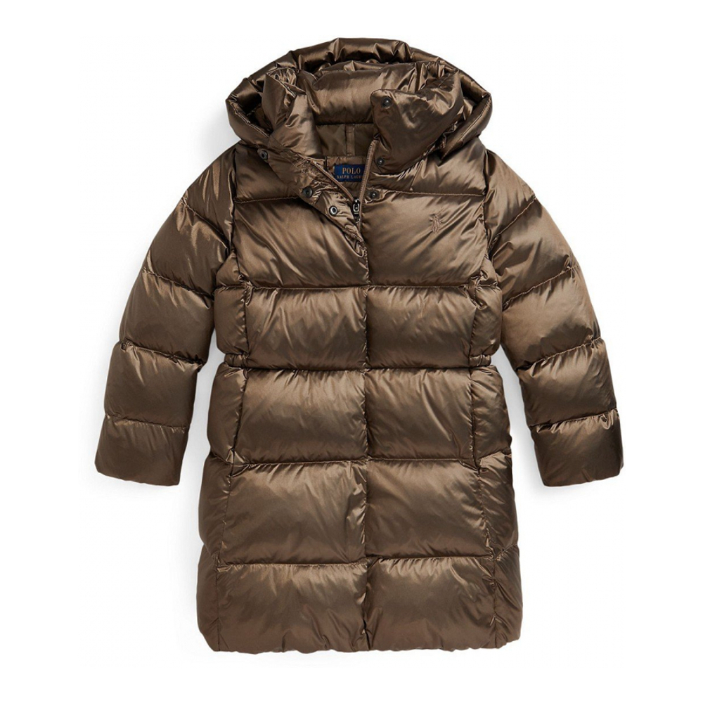 'Girls' 7-16 Metallic Long Sleeves Outerwear Coat'