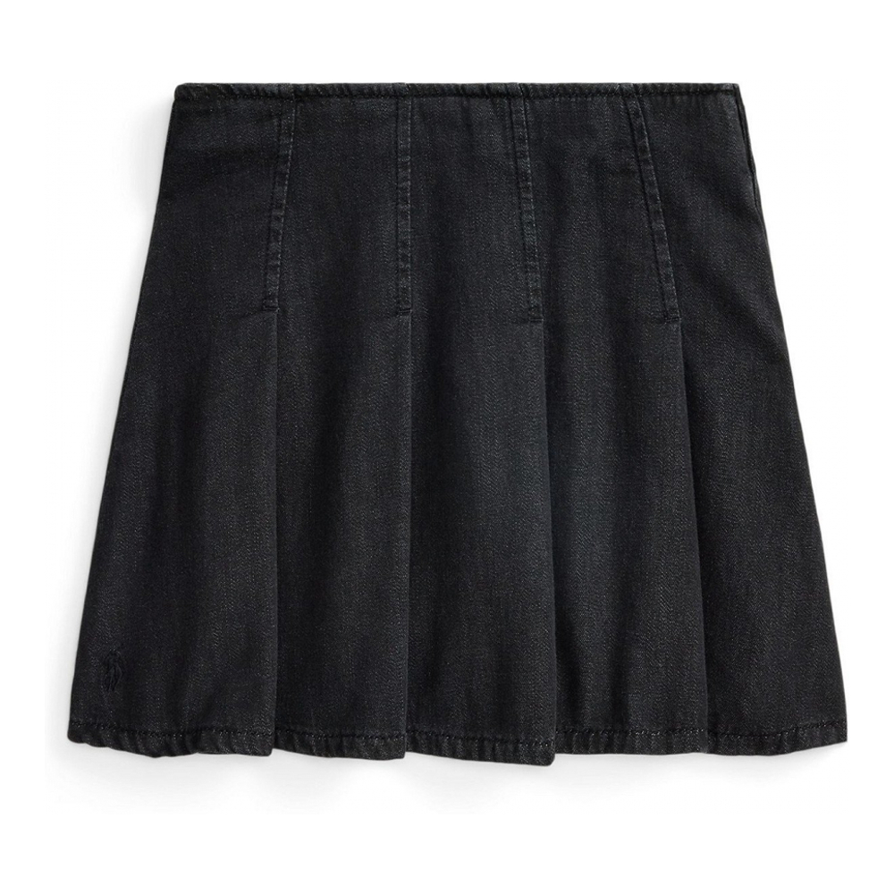 'Girls' 2T-6X Pleated Denim Skirt'