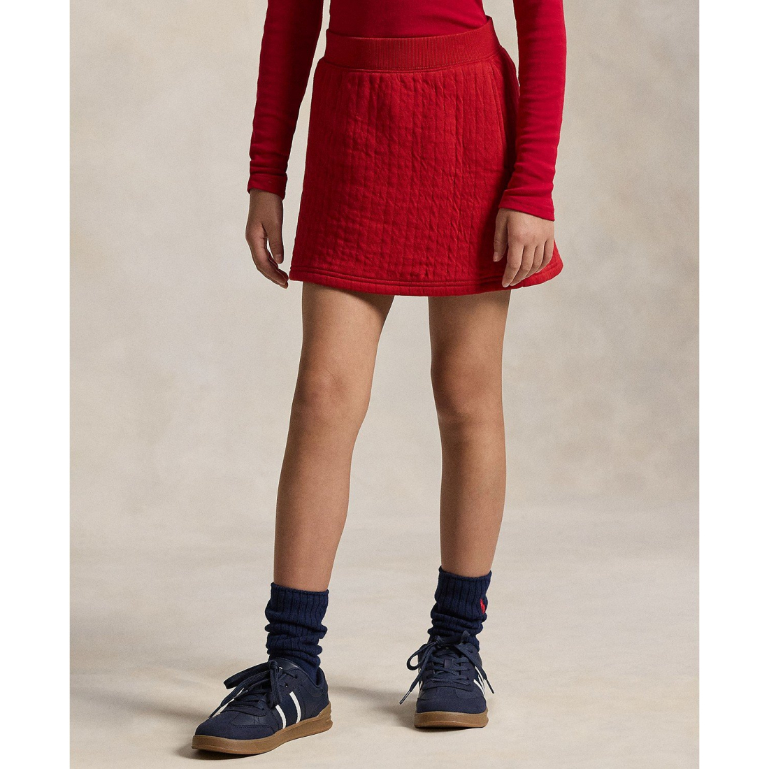 'Girls' 7-16 Quilted Cable-Motif Skirt'