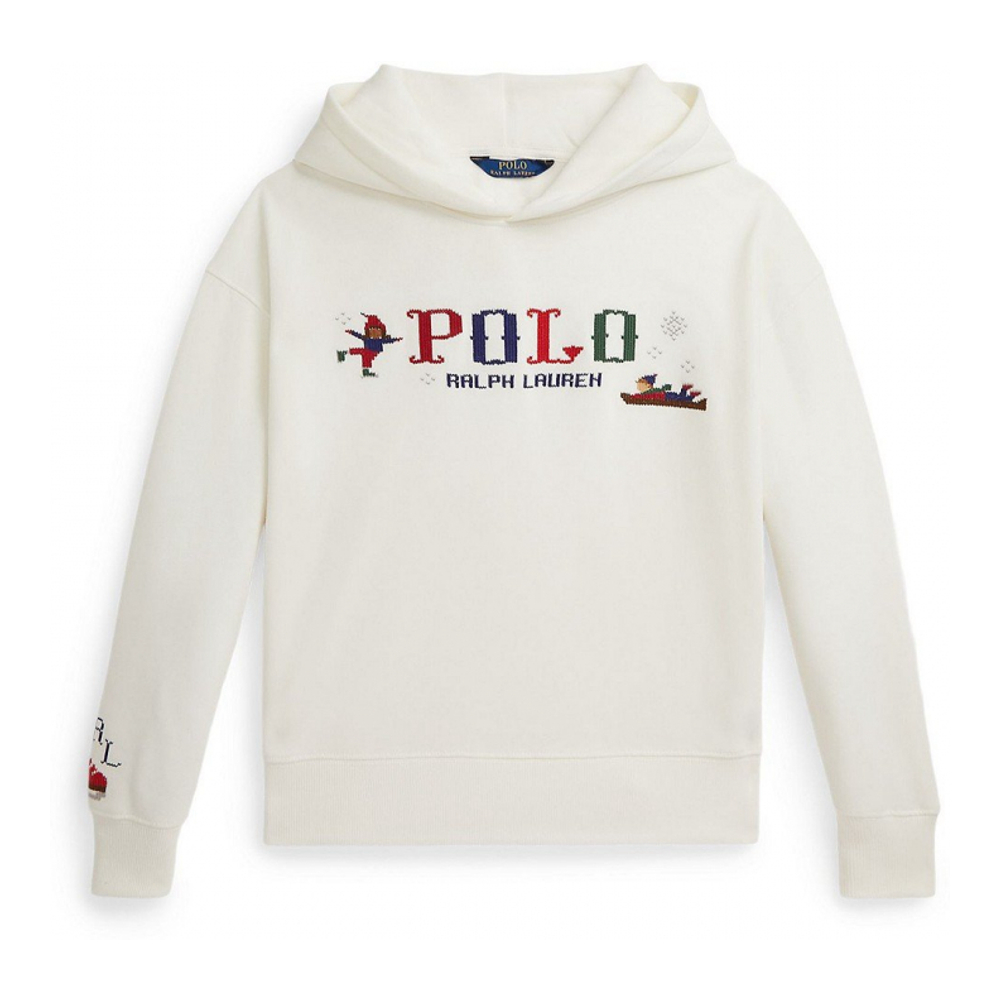 'Girls' 7-16 Logo Embroidered Long-Sleeve Hoodie'