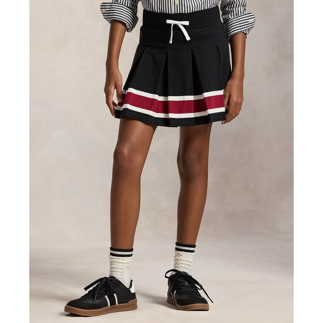 'Girls' 7-16 Striped Pleated Skort'