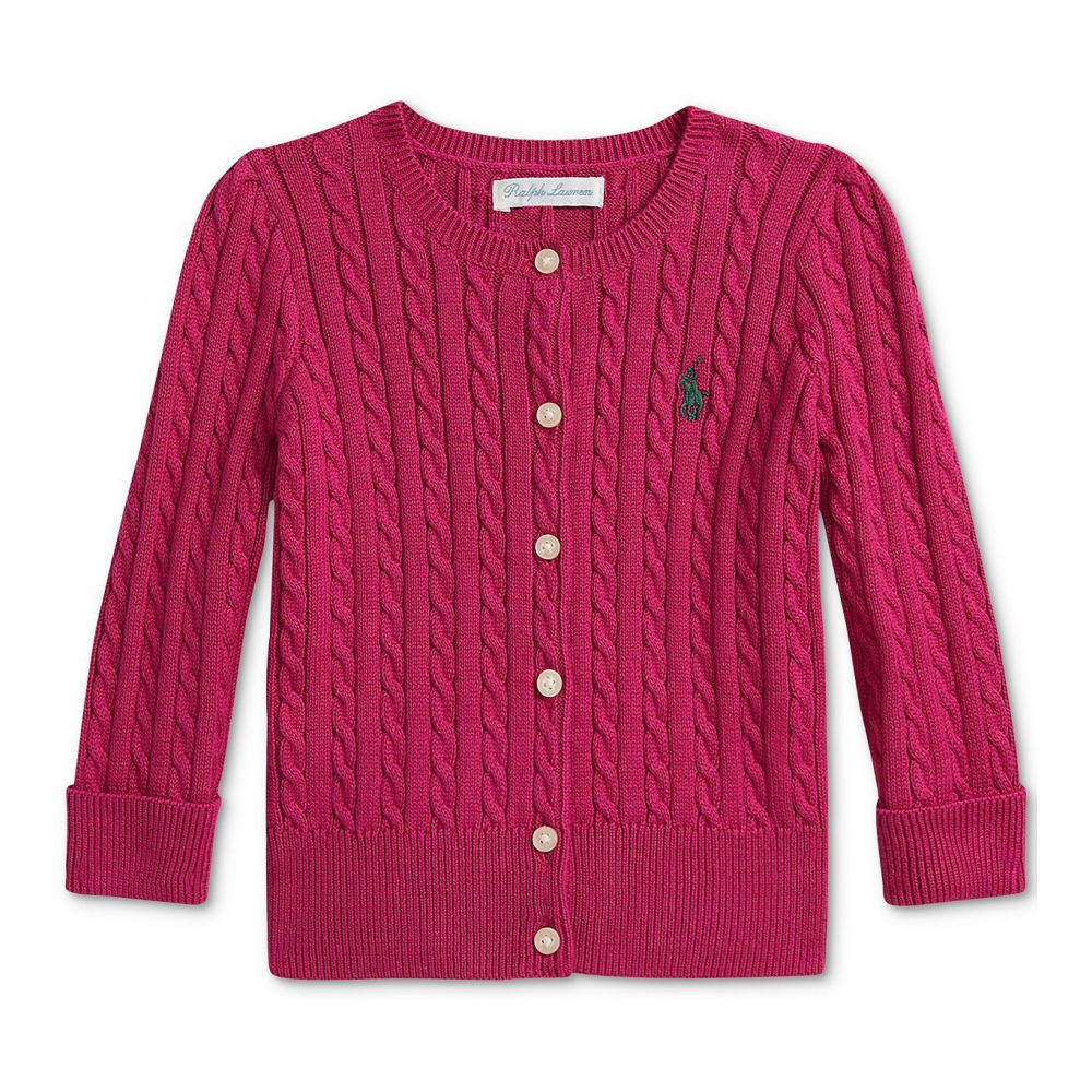 'Baby Girls Cable-Knit Cotton Cardigan'