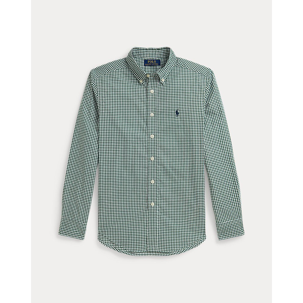 'Gingham Cotton Poplin Shirt' pour Garçons