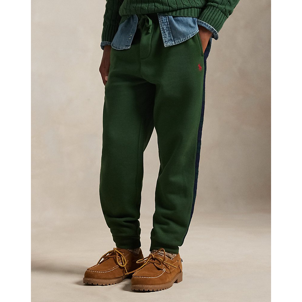 'Plaid-Trim Fleece Jogger Pant' pour Garçons