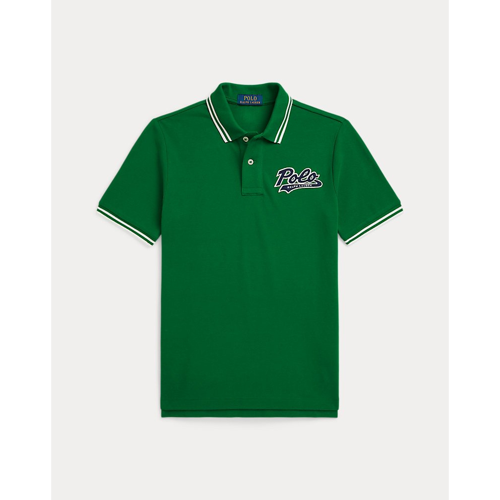 'Logo Cotton Mesh Polo Shirt' pour Garçons