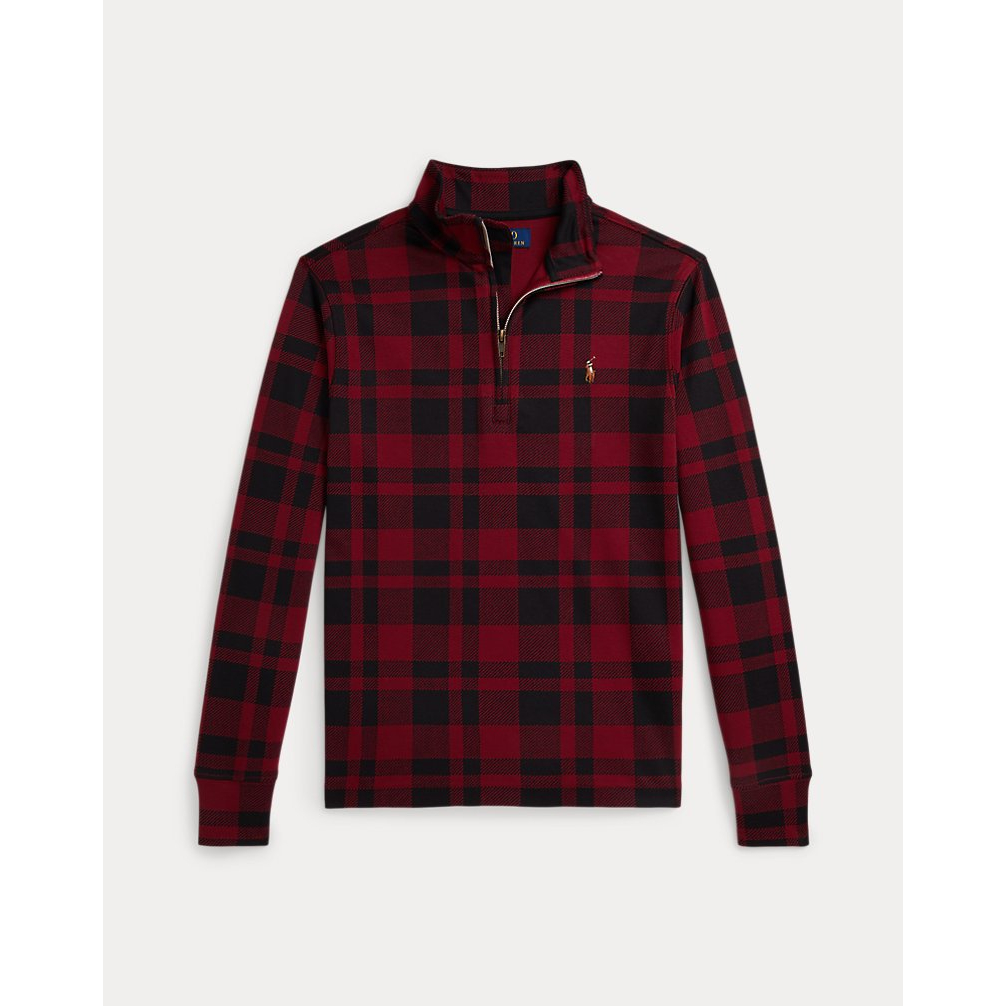 'Plaid Cotton Interlock Pullover' pour Garçons