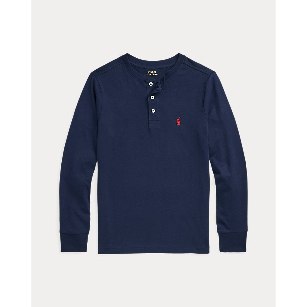 'Cotton Jersey Henley Shirt' pour Garçons