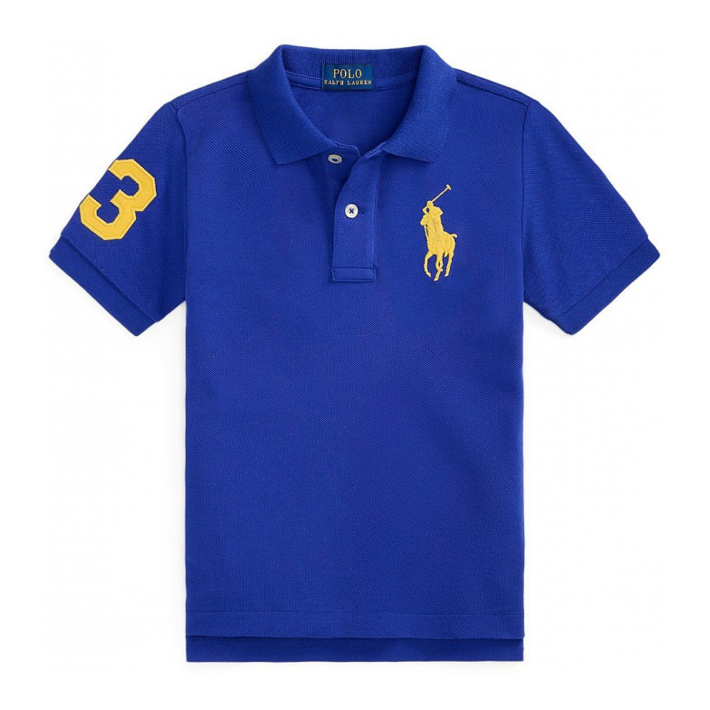 'Big Pony Cotton Mesh Polo Shirt' pour Garçons