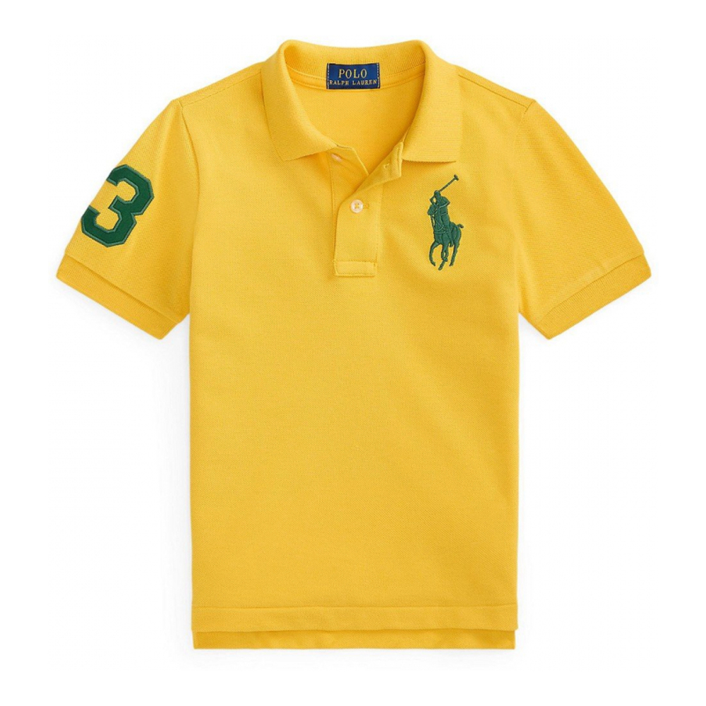 'Big Pony Cotton Mesh Polo Shirt' pour Garçons