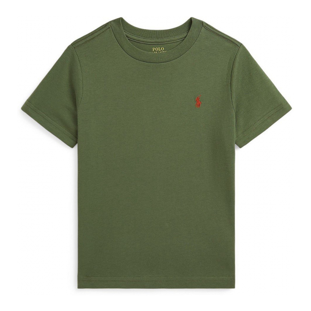 'Cotton Jersey Crewneck T-Shirt' pour Garçons