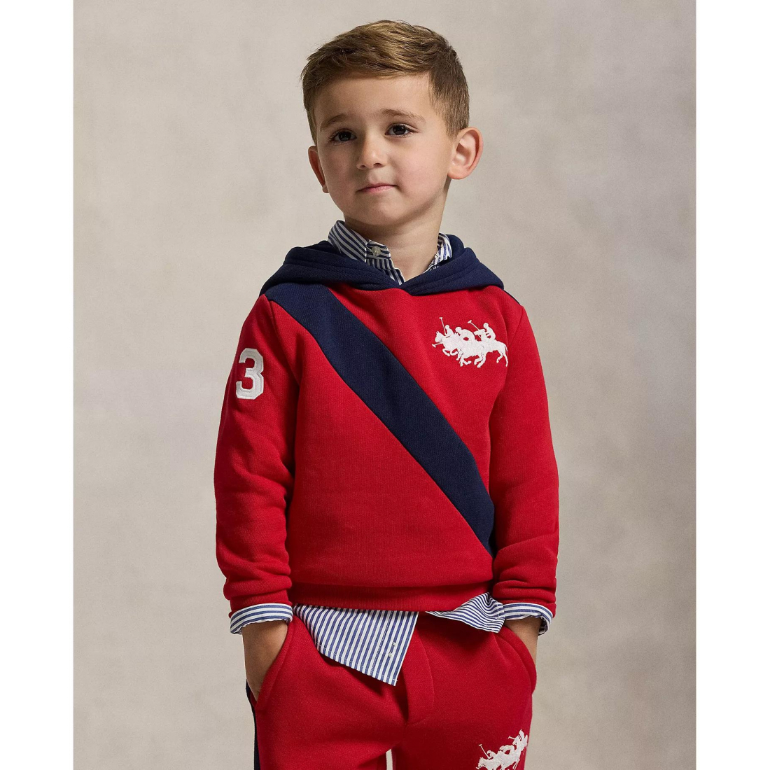 'Triple-Pony Fleece Hoodie' pour Garçons