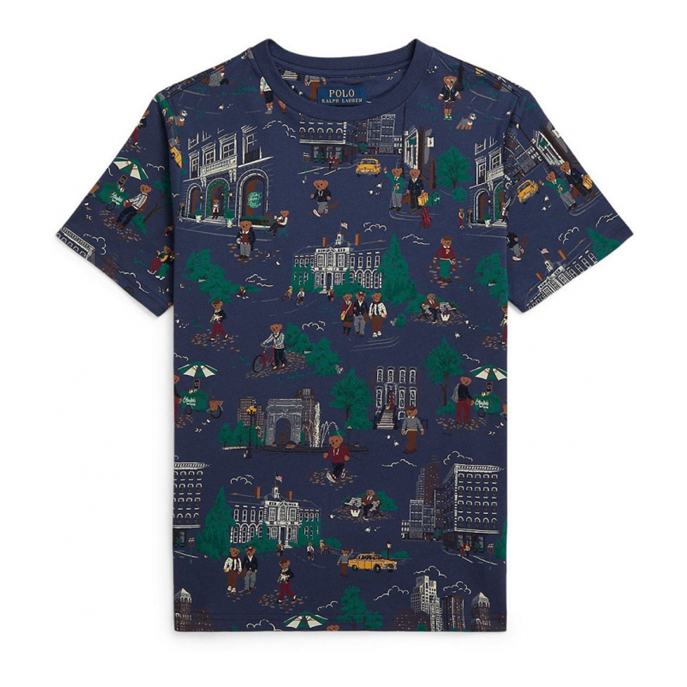 'Polo Bear Cotton Jersey T-Shirt' pour Garçons