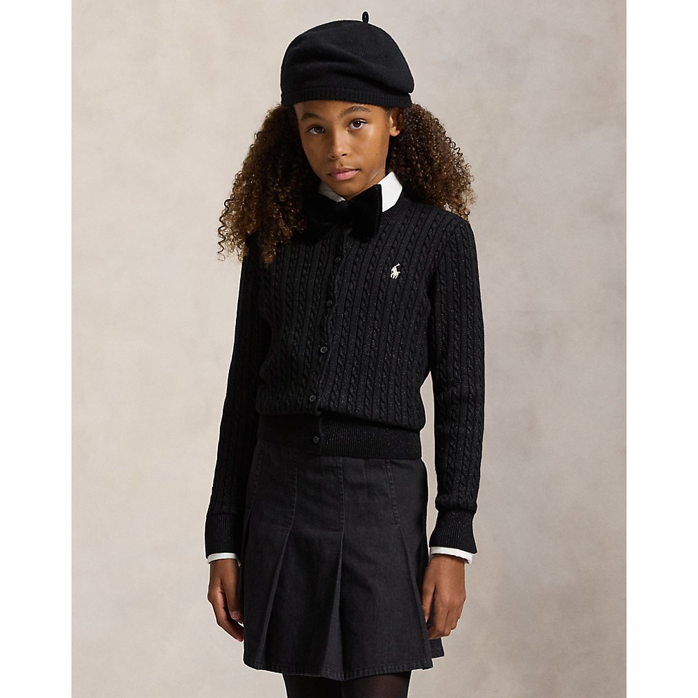 'Metallic Mini-Cable Cardigan' pour Filles