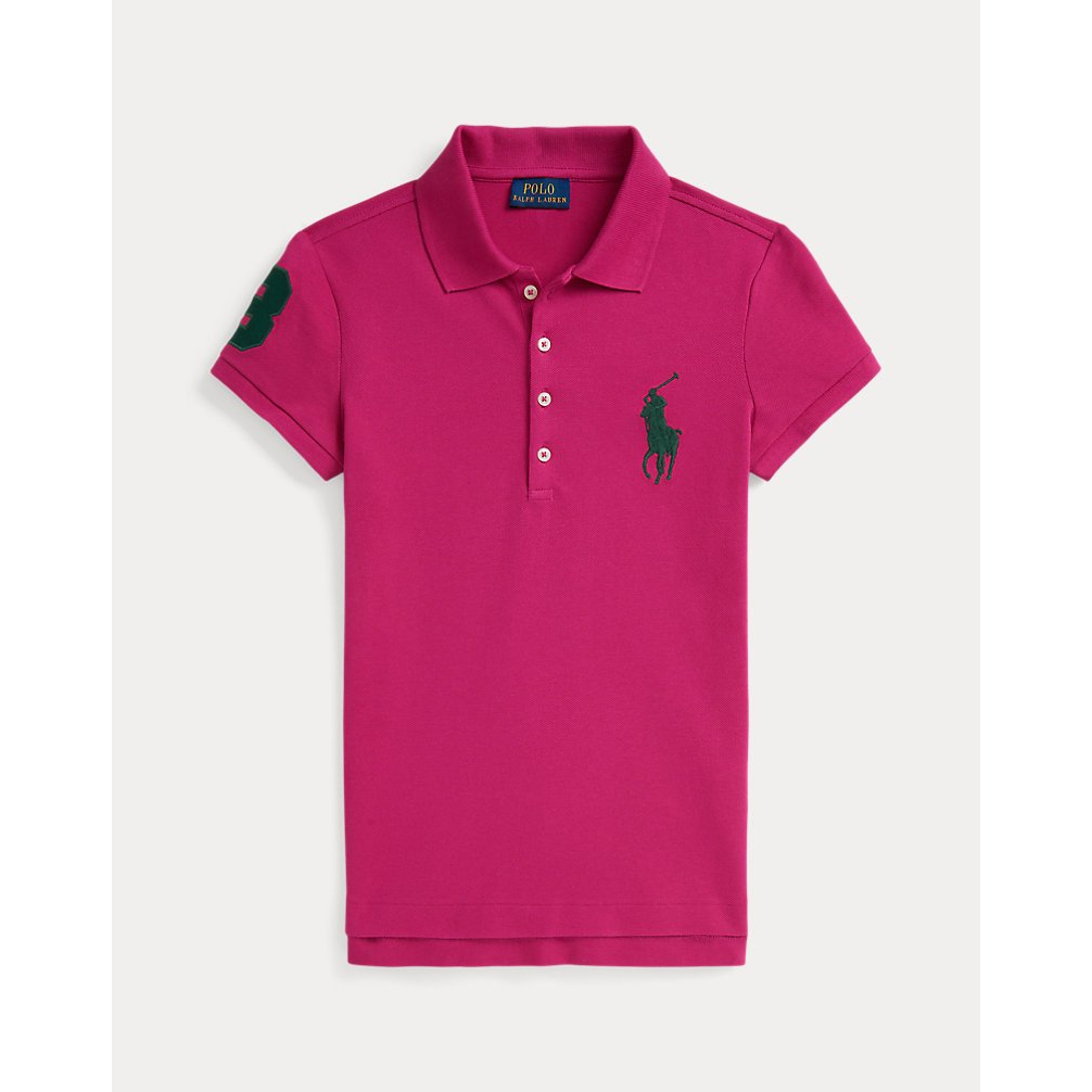 'Big Pony Stretch Mesh Polo Shirt' pour Filles