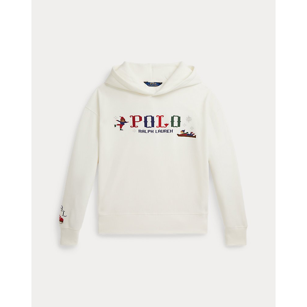 'Logo Embroidered Fleece Hoodie' pour Filles