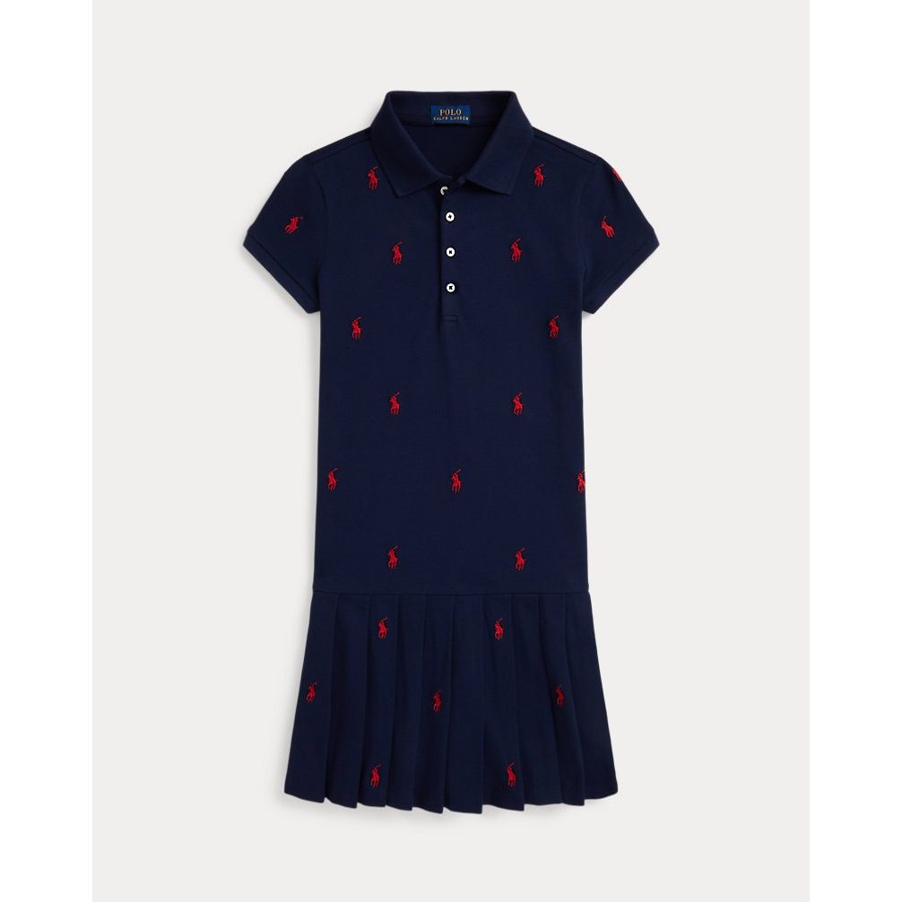 'Polo Pony Stretch Mesh Polo Dress' pour Filles