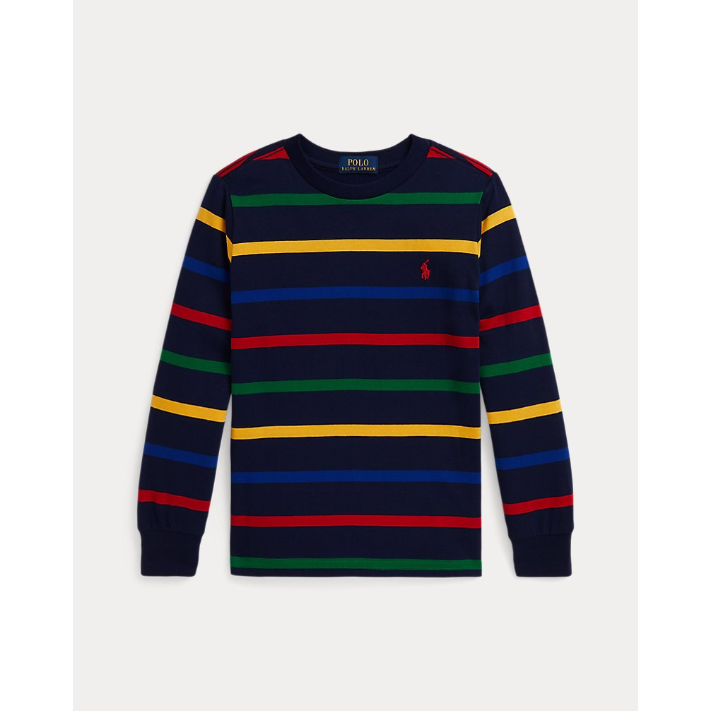 'Striped Cotton Long-Sleeve Tee' pour Garçons