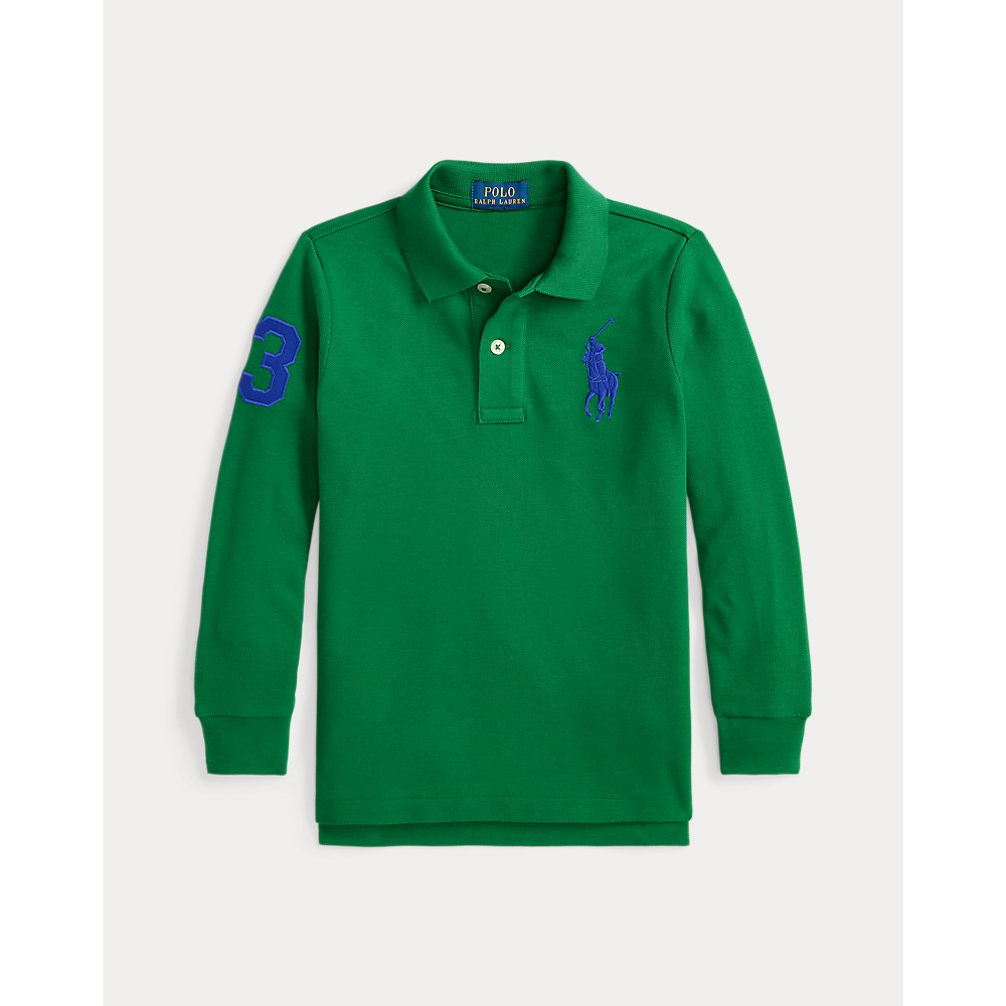 'Big Pony Mesh Long-Sleeve Polo Shirt' pour Garçons