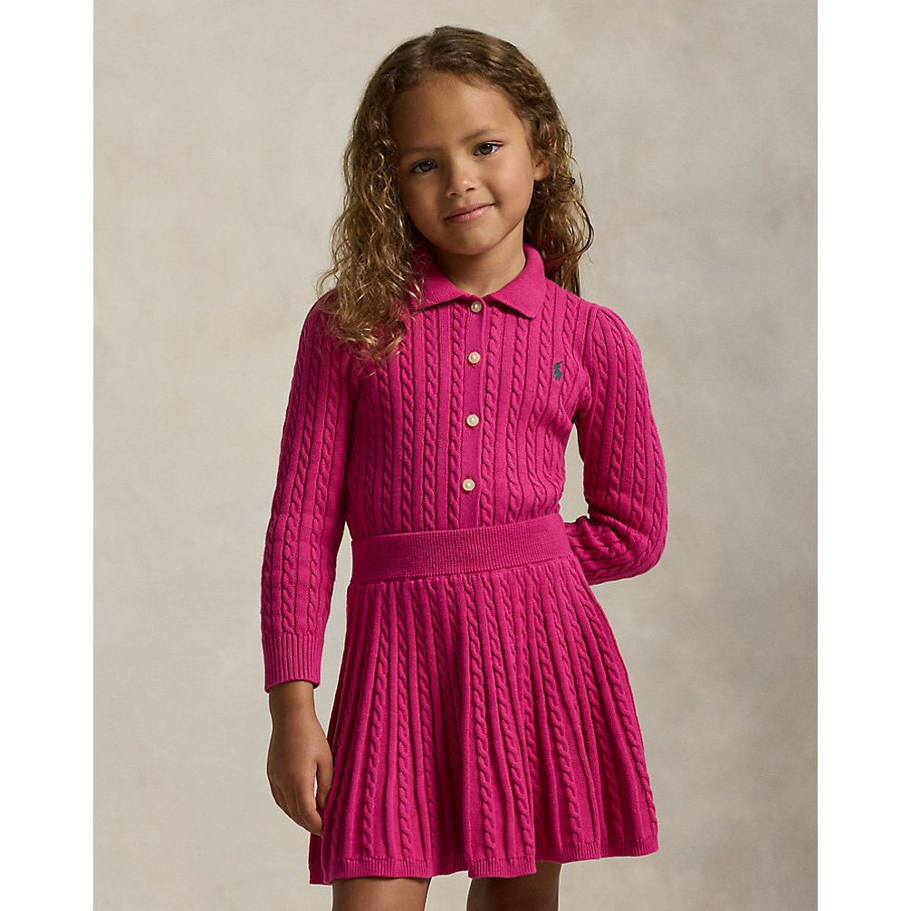 'Cotton Polo Cardigan & Skirt Set' pour Filles