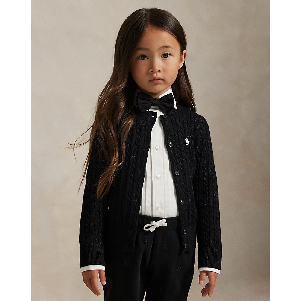 'Metallic Mini-Cable Cardigan' pour Filles