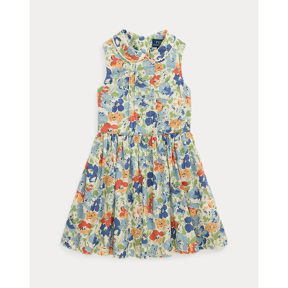 'Floral Cotton Poplin Dress' pour Filles