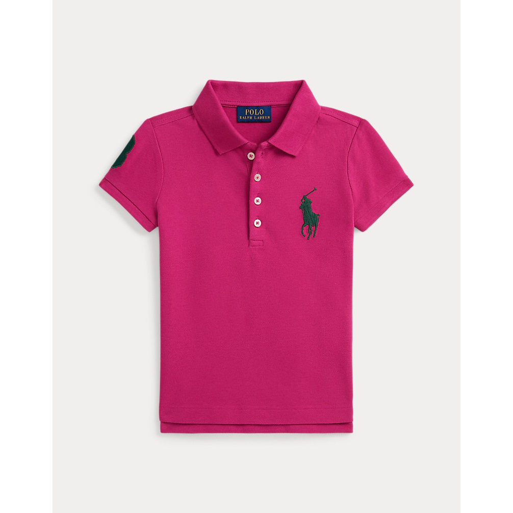 'Big Pony Stretch Mesh Polo Shirt' pour Filles