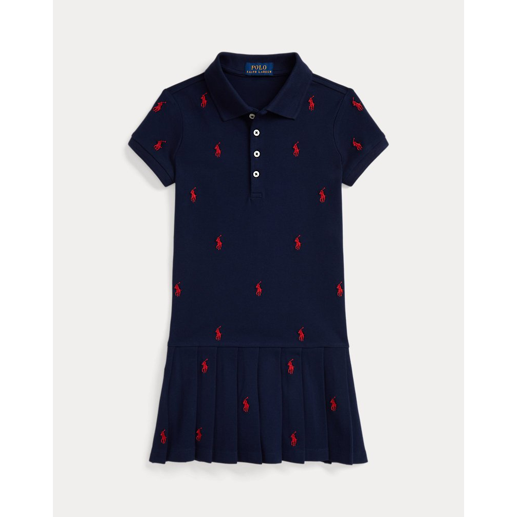 'Polo Pony Stretch Mesh Polo Dress' pour Filles