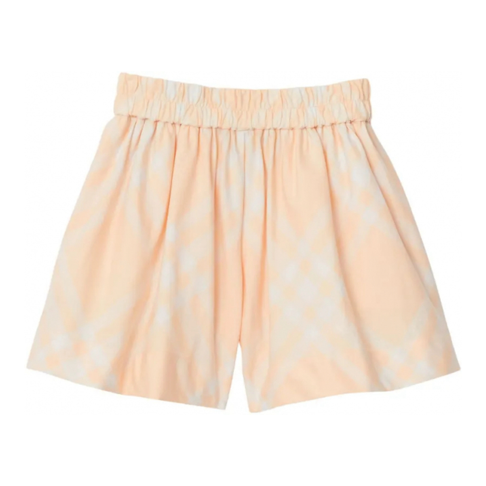 Short 'Check-Print' pour Filles